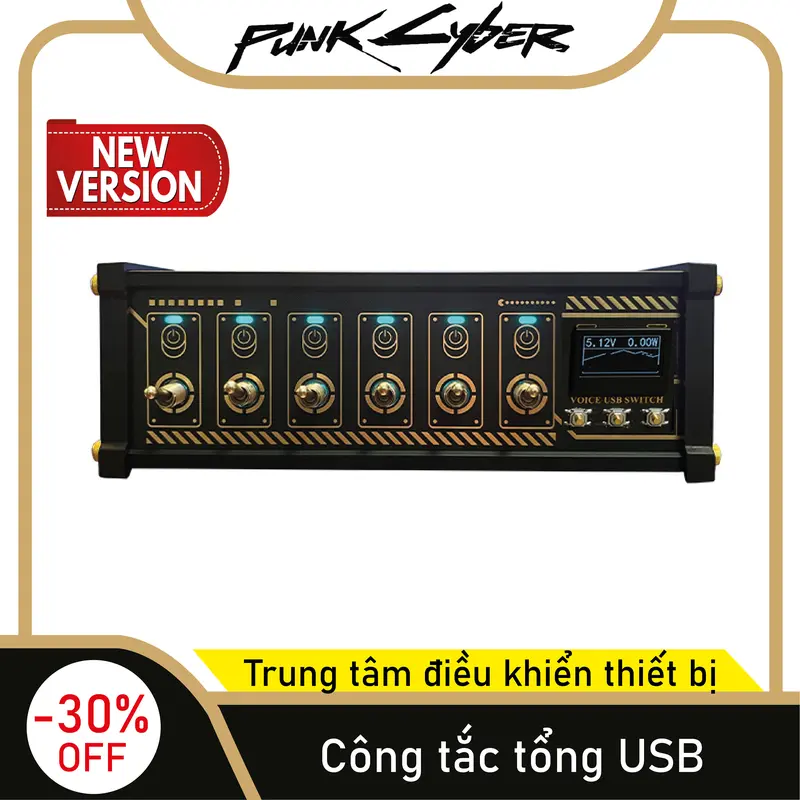 CCông Tắc Tổng Punkcyber cấp nguồn cho thiết bị -Bộ Chia Nguồn cổng hub usb mở rộng 0