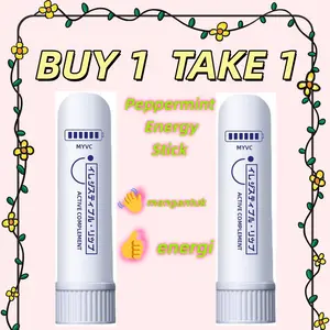 【BUY 1 TAKE 1】Peppermint Energy Stick - Aroma Segar Penghilang Kantuk Untuk Menyetir & Fokus Anti pecah-pecah Anti-Sleep Mint Inhaler Dengan Minyak Peppermint Penyegar Napas & Bangkitkan Konsentrasi