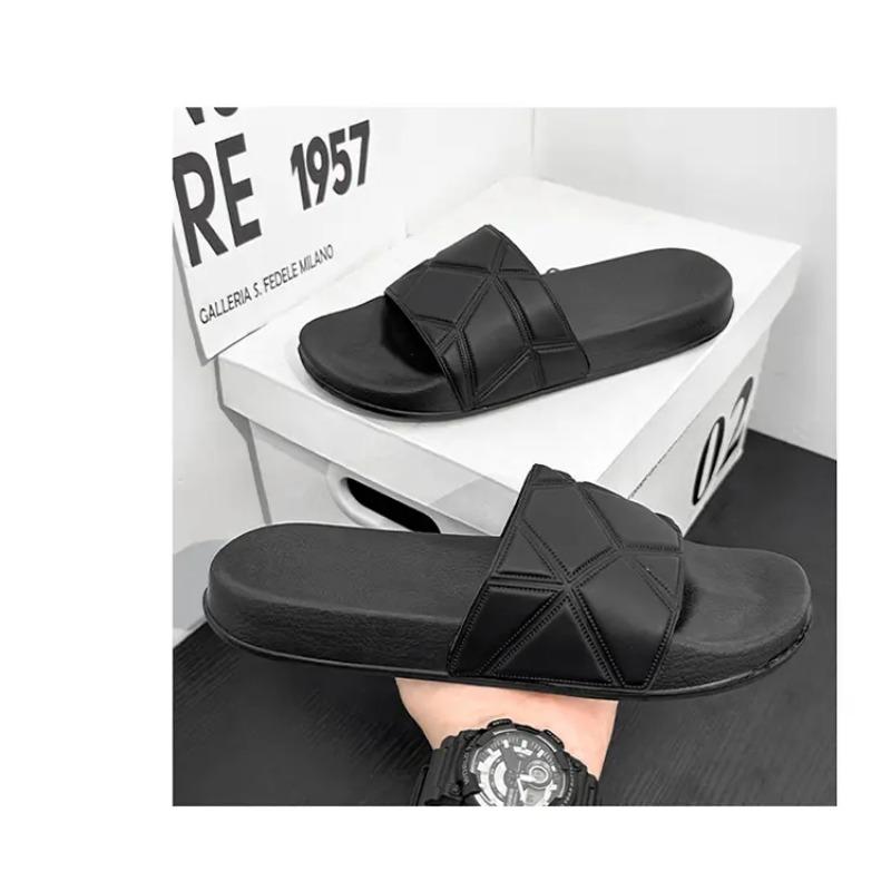 Product Introduction of 2025 new zebra and lip striped slippers, neutral and fashionable home slippers 8
