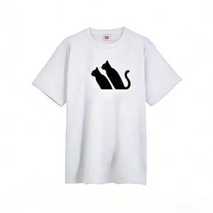 メンズプリントTシャツ - 100%コットン,ラウンドネック,半袖,猫のプリントインり,オールシーズン快适なフィット感,洗ううう洗濯機で洗えます,男性への完璧なギフト