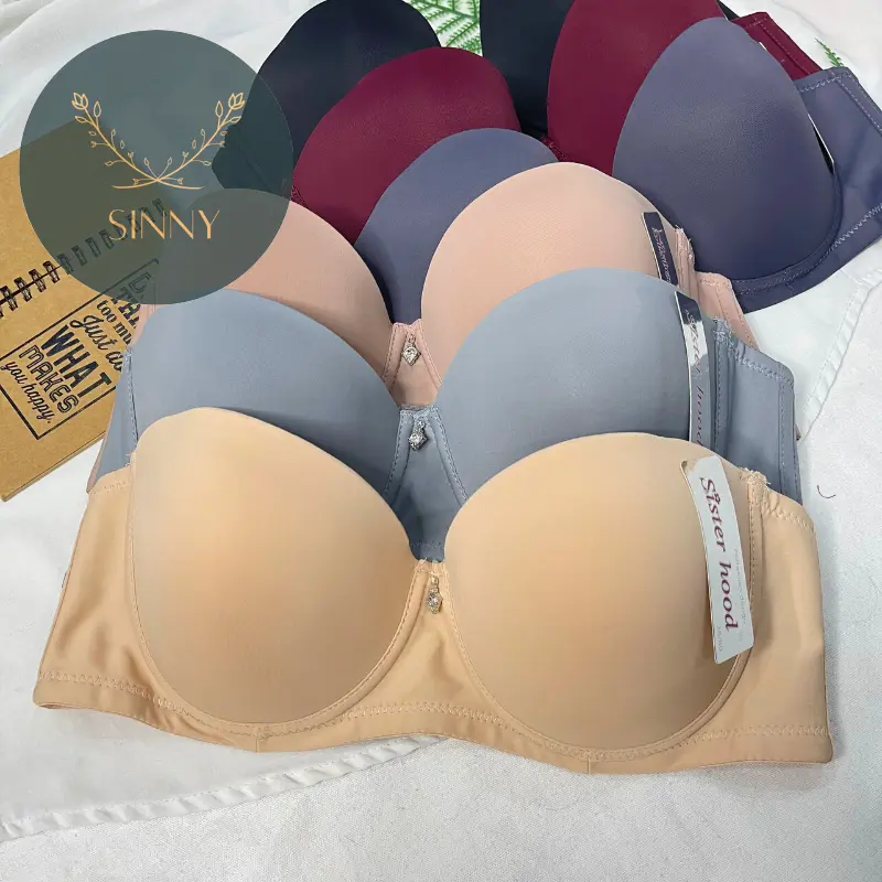 Áo lót nữ trơn ngang cup C, áo lót không mút có gọng, nội y big size mã 2497 1