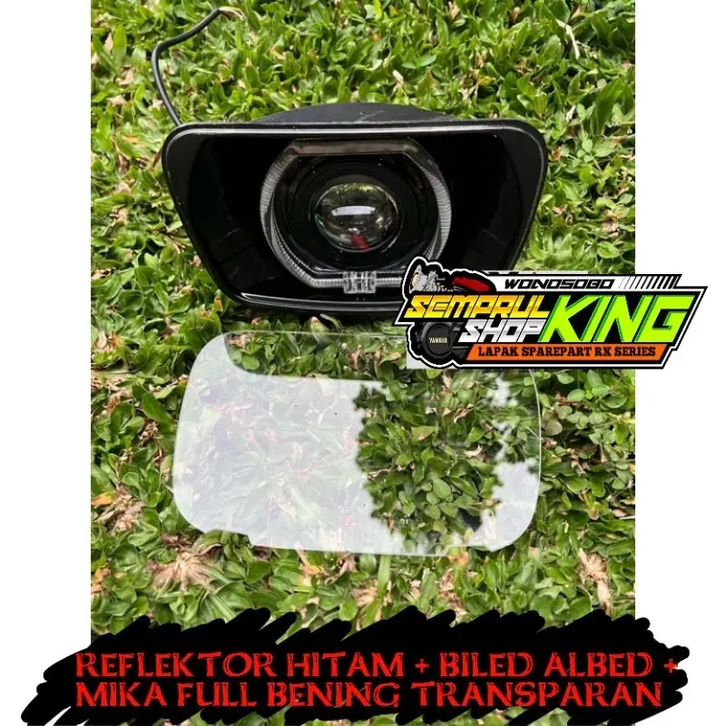 Reflektor Isi Lampu biled bilet Rx king Oval New rxking set Mika Transparan Motorcycle 5