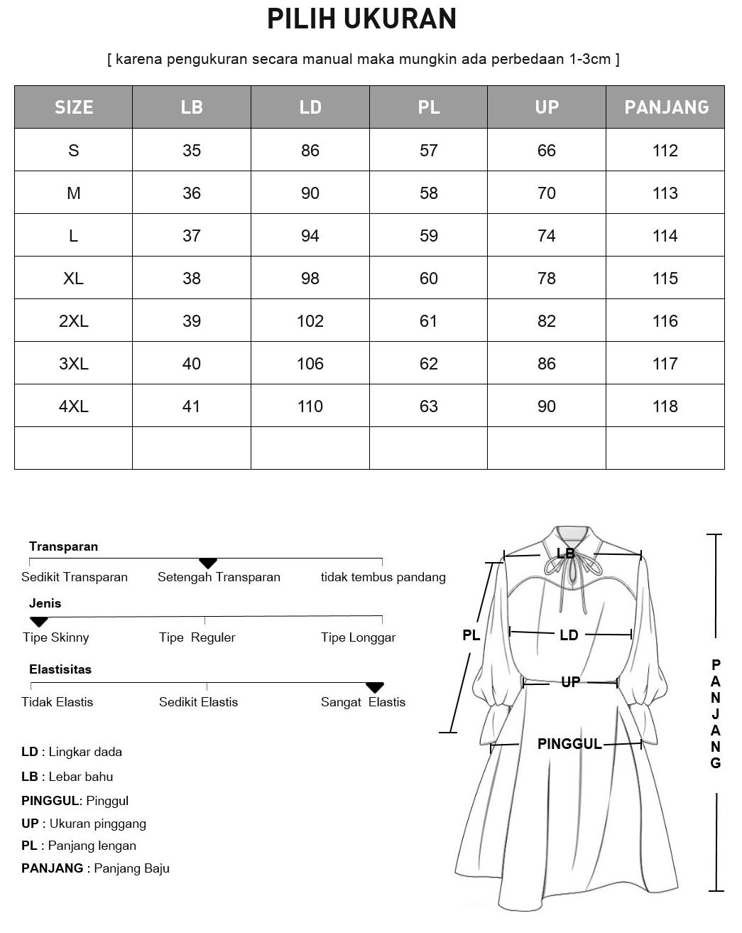 [clearance] FADFAD Gaun Wanita Motif Bergaris Rok Panjang Berkerah Lengan Panjang Gaya Kasual