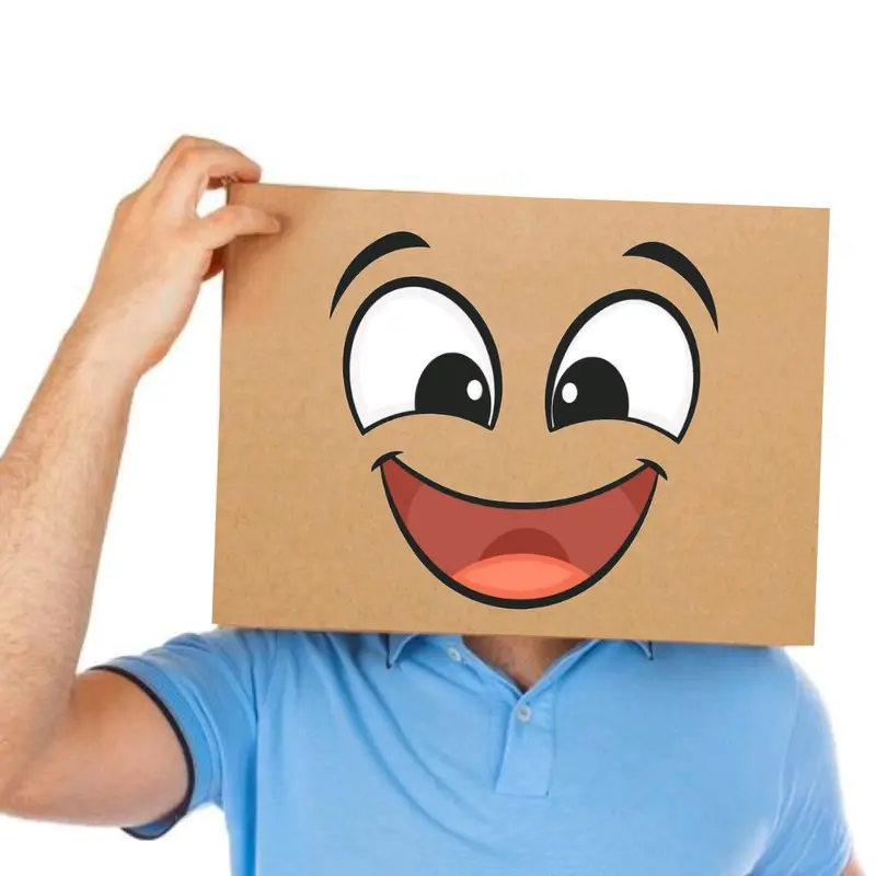 Stiker kepala Kardus viral 8