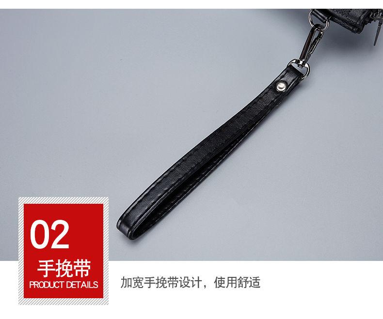 Product Introduction of New Men's Clutch Bag High-end Business Gift Handbag Large Capacity Phone Bag Fashion Clip Bag Soft Leather Envelope Bag 11
