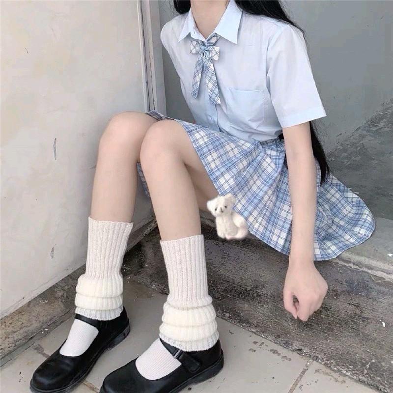 Tất ống chân len dệt kim, ống tay giữ ấm y2k phong cách idol kpop