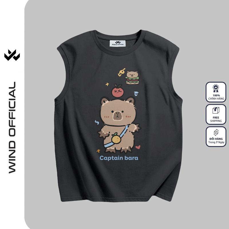 Product Introduction of Áo ba lỗ unisex WIND form rộng sát nách CAPYBARA TÁO tanktop thời trang nam nữ oversize 1