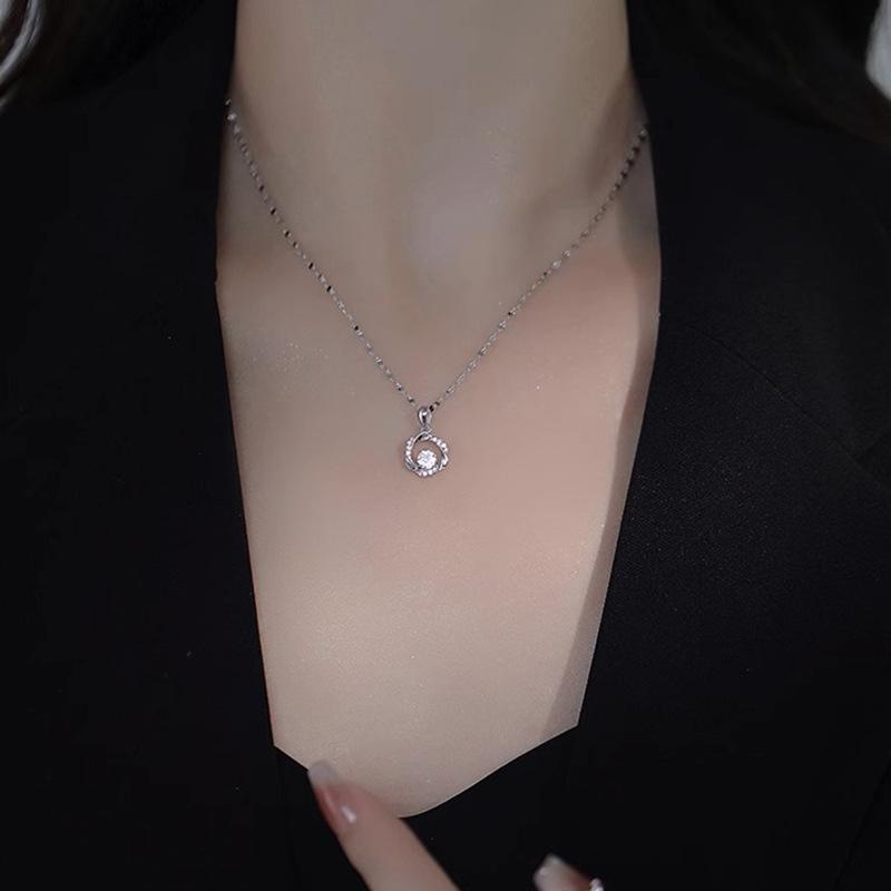 Vòng Cổ Dải Mobius, Nữ, Giá Cả Phải Chăng, Thiết Kế Sang Trọng, Phong Cách Độc Đáo Nhẫn Dây Chuyền Xương Đòn, Làm Bằng Thép Không Gỉ, Vòng Cổ Tròn Kim Cương Giả, Hợp Xu hướng Women Móc Khoá Women Móc Khoá Trang Sức Chain 1