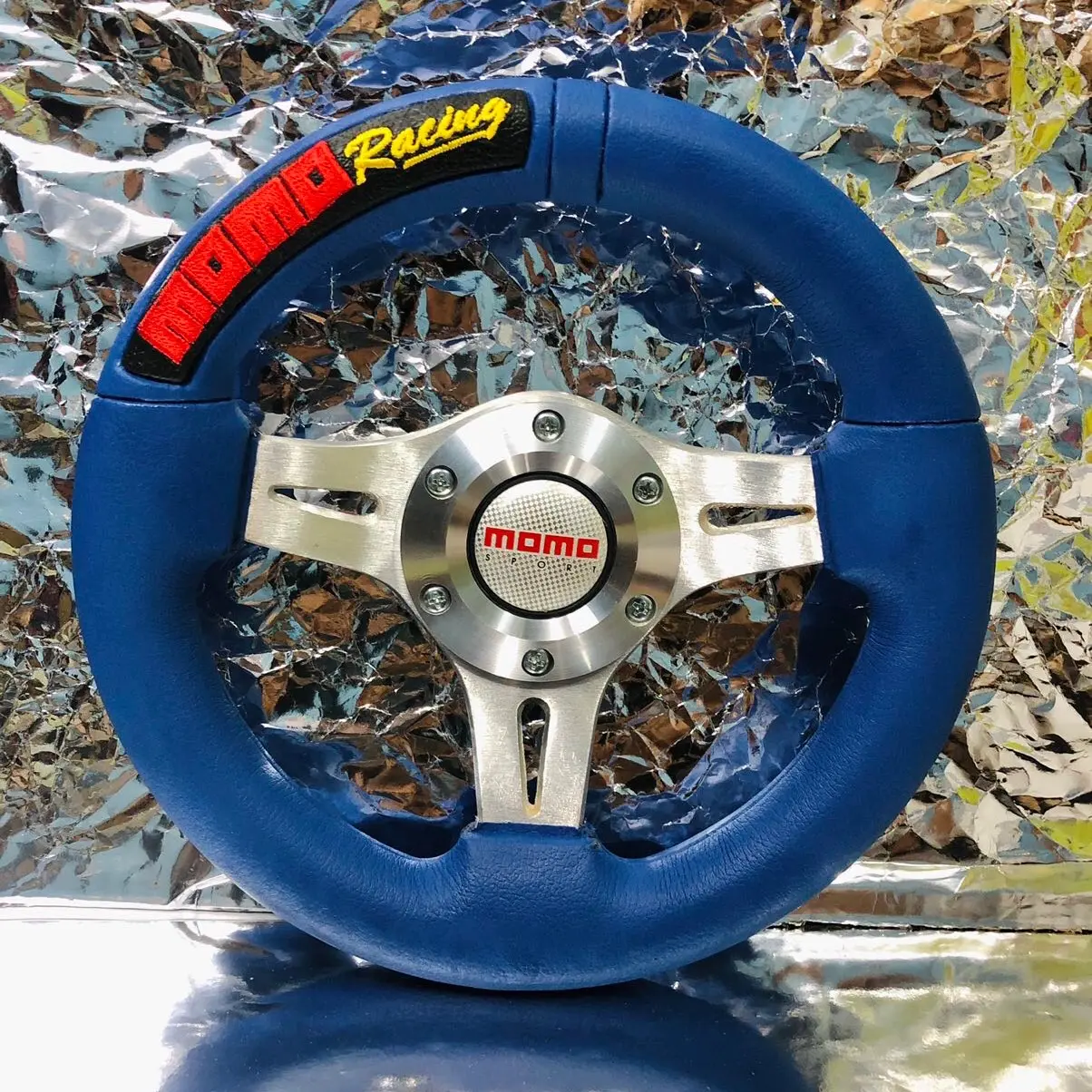 Setir mobil racing 10 inci full biru tua - Shop | Tokopedia