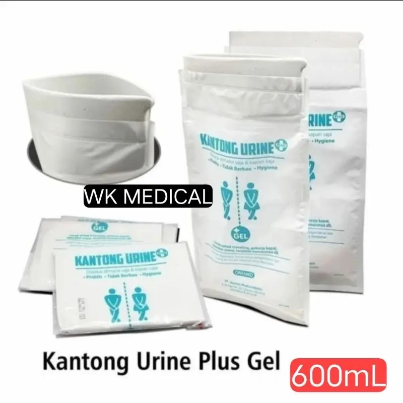 Kantong urin plus gel 600 ml perlengkapan jamaah haji dan umroh/perjalanan jauh/travelling