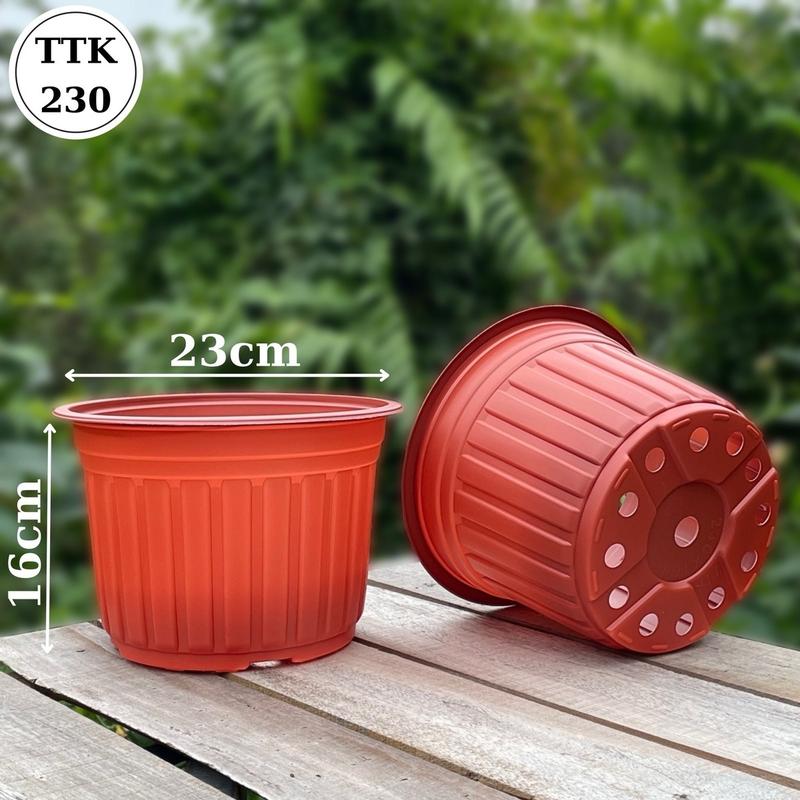 20 Cái Chậu Nhựa TTK 230 Vành Cứng 23x16