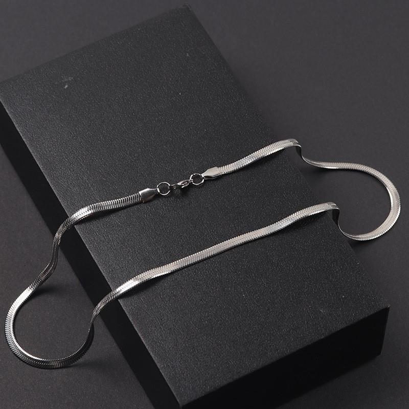 Product Introduction of Dây chuyền lụa dẹp bóng chất liệu bạc Italy s925 sang trọng unisex cho nam nữ - vòng cổ thanh lịch 13