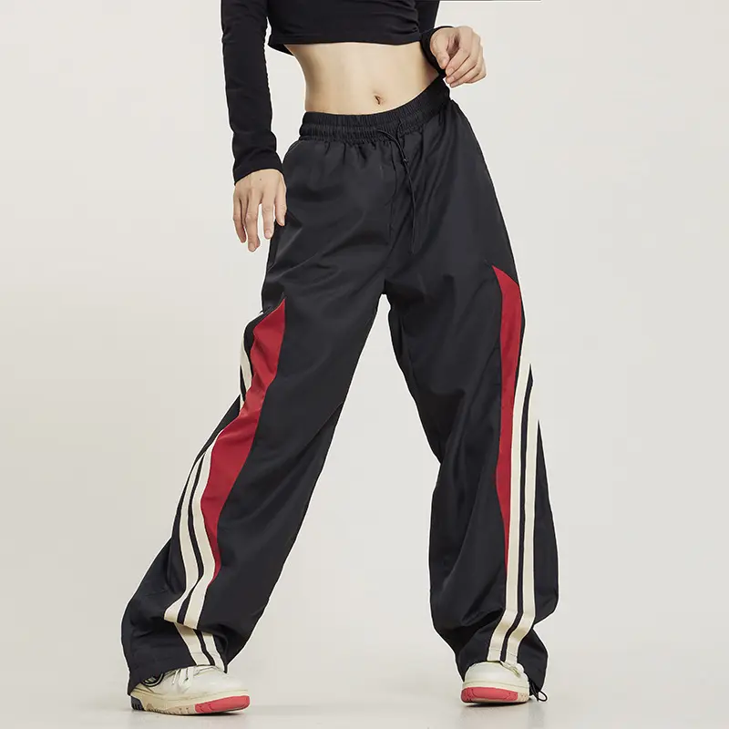 Retro Stripe Jogger Pants Men Women |   Vintage American Style Loose Fit High Waist Wide Leg Unisex Casual Streetwear TikTok Viral Fashion