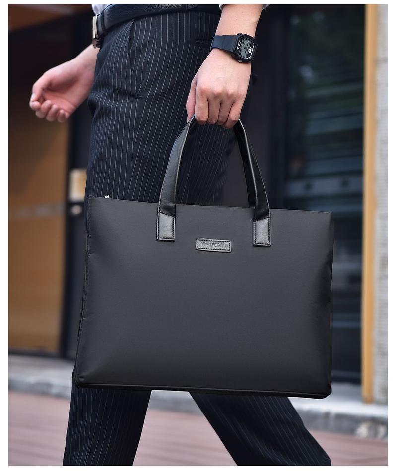 Product Introduction of Men's Simplicity Fashion Oxford Cloth Handbag A4 File Data Packet Daily Office Travel Portable Meeting Men's Bag 12