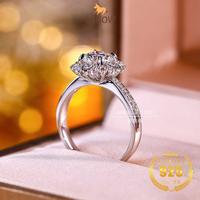 Gambar USHOW 925 Perak AAAAA Zircon 2 Karat PT950 Cincin Terbuka Perhiasan Wanita - perak, Dapat disesuaikan dari USHOW Kab. Gresik 4 Tokopedia