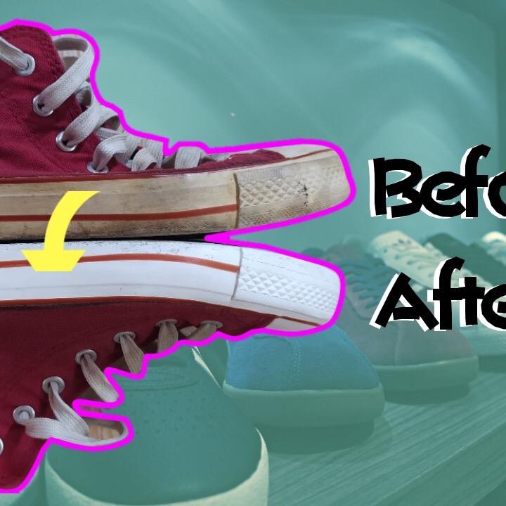 Unyellowing sepatu penghilang noda kuning pemutih karet sepatu unyellowing midsole Putih Shoe 3