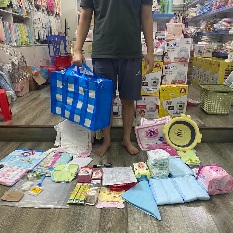 GÓI ĐỒ MANG ĐI SINH đầy đủ cho mẹ và bé, Túi đồ đi sinh cho mẹ Balo