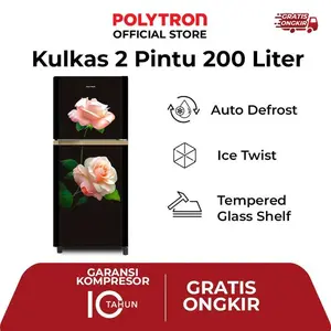 POLYTRON Kulkas 2 Pintu Belleza PRM 20CRD
