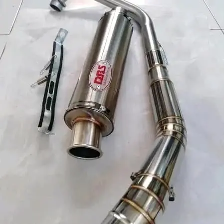 Knalpot Racing DBS Bulat Foto Getgit Satria FU Karbu Satria F untuk Motorcycle dengan Diameter Leher 50mm Tabung 4
