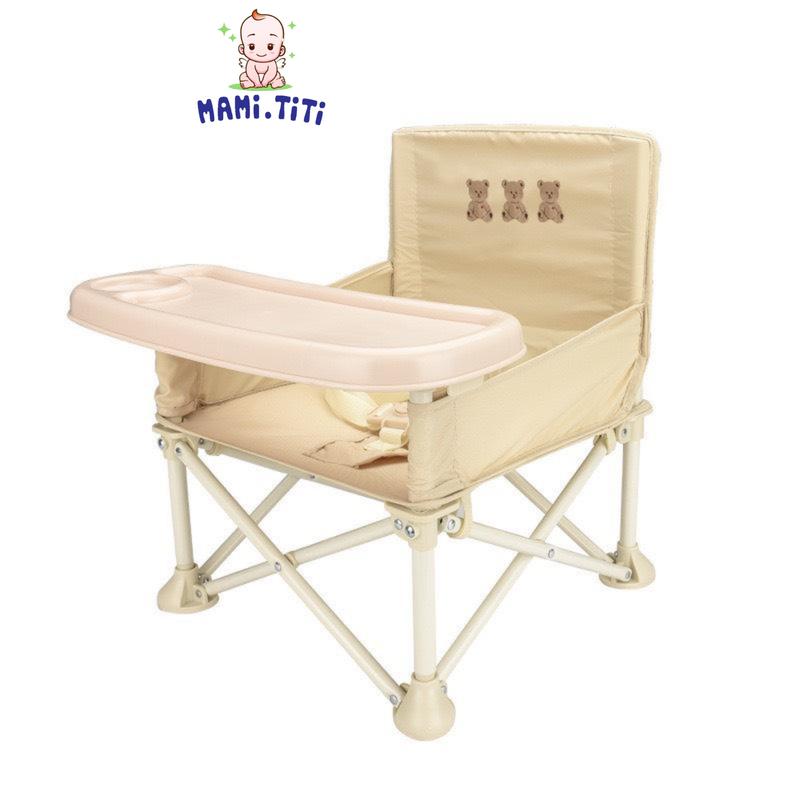 Ghế Ăn Dặm Gập Gọn Kiểu Dáng Hàn Quốc Có Bàn Cho Bé Chất Liệu Vải Thoải Mái Dễ Giặt Kích Thước Nhỏ Gọn 31x38x37cm An Toàn Cho Trẻ 0-15kg