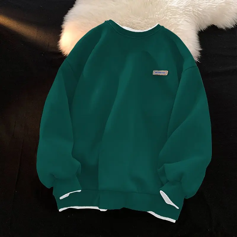 Áo Sweater Nam Nữ form rộng Basic nỉ bông cao cấp  phối Layer Unisex kiểu dáng thời trang Trẻ trung AD02 OVERMAN 2 Menswear Hoodie 1