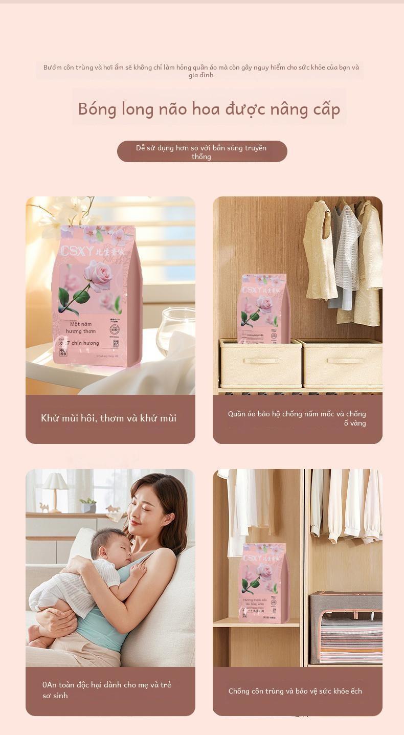 Product Introduction of Hoa Thơm, Thay Thế Mothball, Thích Hợp Cho Tất Cả Các Mùa, Chống Nấm Mốc, Hút Ẩm, Loại Bỏ Mùi Hôi, Đóng Gói Độc Lập, Cho Tủ Quần Áo Và Kệ Sách 2