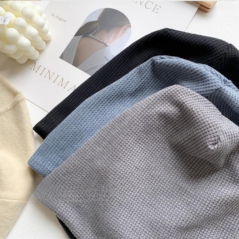 Product Introduction of Hat Women's New Korean Style Knitted Pile Style Fashion Big Head Big Brim Show Face Small Toe Cap Japanese Style All-Matching Men's Hat 12