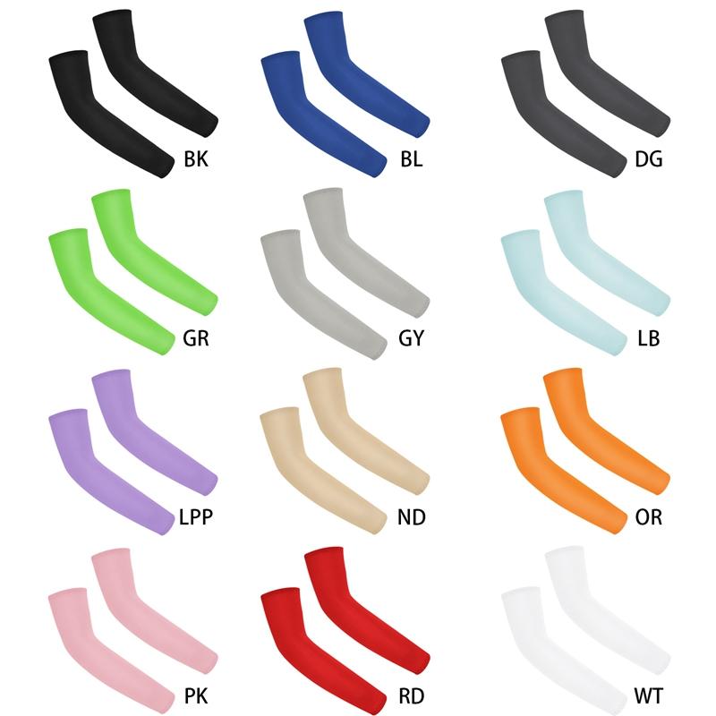 1 Pair Kids Sports cooling Arm Sleeves Cover Sun UV Protection For 5-12 Years Girls Boys Elastic Ice cuff Cycling Arm Warmer 2