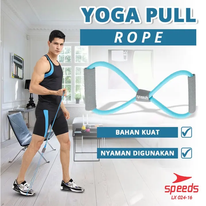 SPEEDS Tali Yoga Tali Fitness Gym Olahraga Kelenturan Pilates Latihan Pull Rope 024-16 8