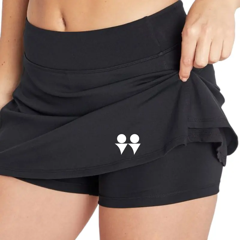 2 IN 1 Legging pendek Rok short shot Olahraga Wanita  Sport Jogging Sepeda Lari Zumba Senam Aerobik gym Celana 3