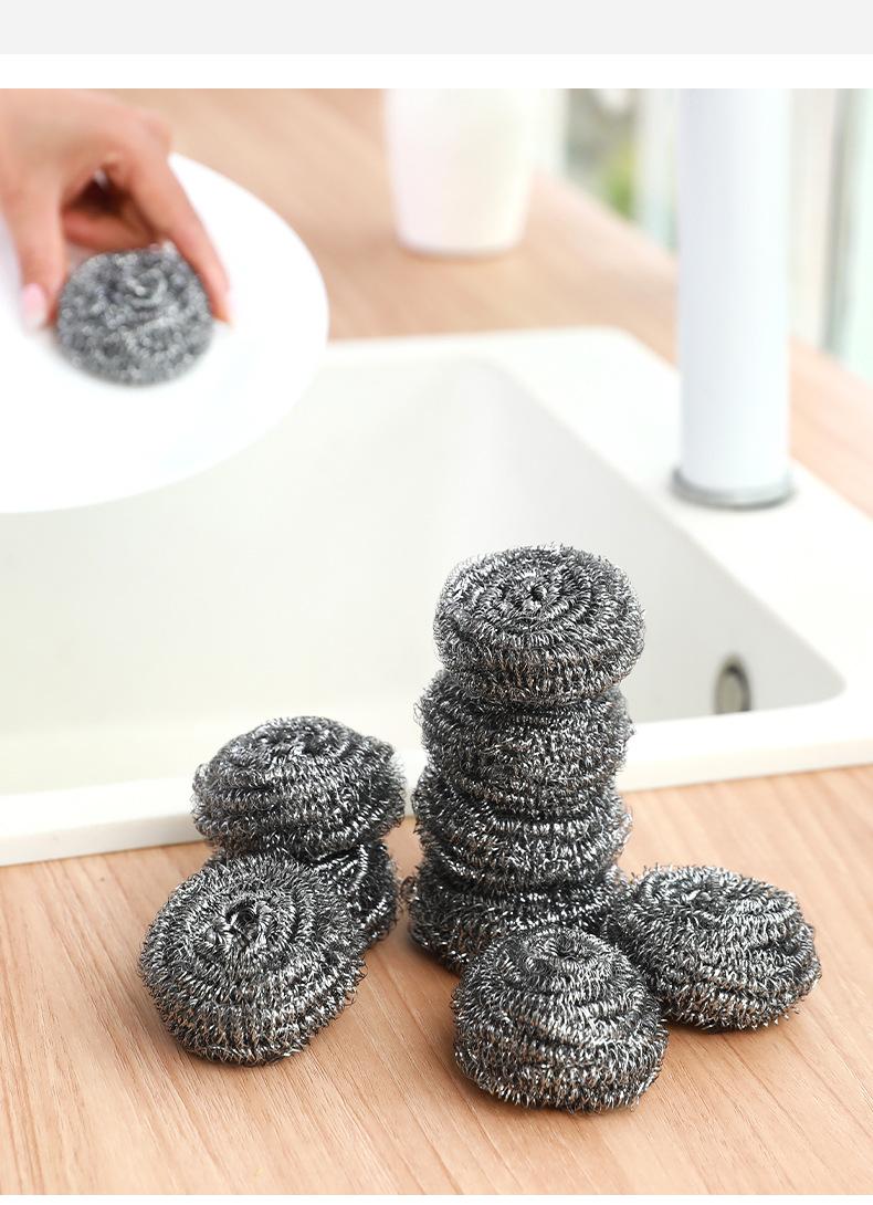 Product Introduction of Stainless Steel Cleaning Ball with Handle, 20 Pieces Steel Wool Ball Set with Handle, Large Steel Wool Ball Brush for Kitchen Pot Cleaning 10
