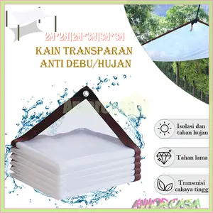 Terpal Tirai Plastik Tebal Tutup Gajebo Anti Debu Ukuran 2Mx2M 2Mx3M 3Mx3M Plastik UV Greenhouse Plastik Bening Multiguna