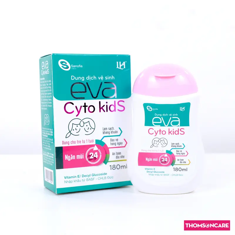 Dung dịch vệ sinh cho bé Eva Cyto Kids dùng cho cả nam và nữ - Chai 180ml 1