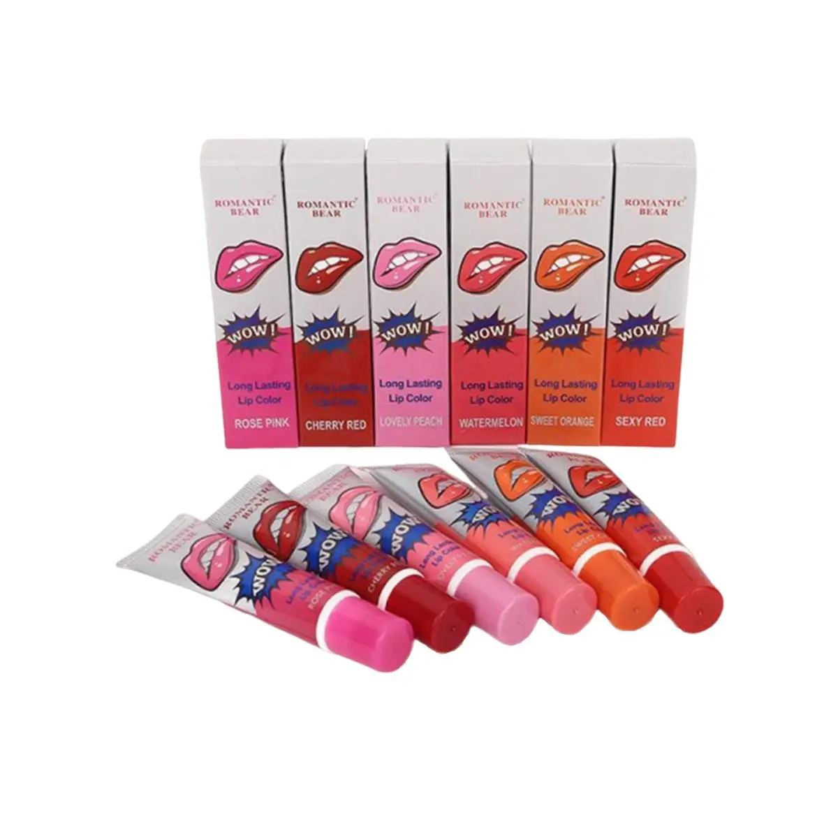 Waterproof Peel Off Lipstick for Music Festival Makeup, 6 Counts/set Liquid Lipstick, Waterproof Long Lasting Lip Gloss, Tint Moisturizing Lip Film, Tear Off to Have Natural Lip Tinting, Makeup Accessories for Summer Gift, Makeup Products