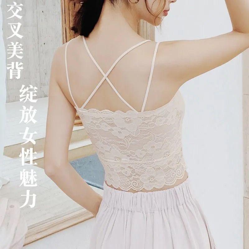 Áo Ngực Không Dây Ren Chống Lộ, Dành Cho Nữ, Phong Cách Hàn Quốc, Áo Yếm Hở Lưng Gợi Cảm, Áo Ba Lỗ Lớp Nền Mỏng, Thích Hợp Cho Học Sinh, Bán Chạy Năm 2025 Bra Top 4