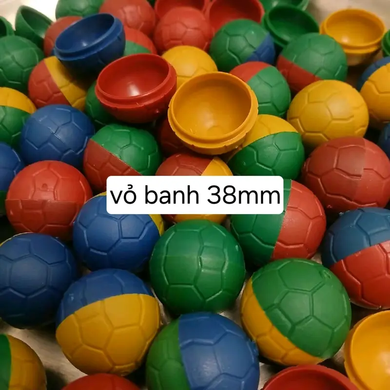 vỏ bóng nhựa 38mm, combo 50 qua,làm đồ chơi thú cưng 4