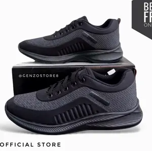 Sepatu sekolah hitam polos new 2026 Casual Shoes Pria Wanita Sneakers Sport Running Olahraga