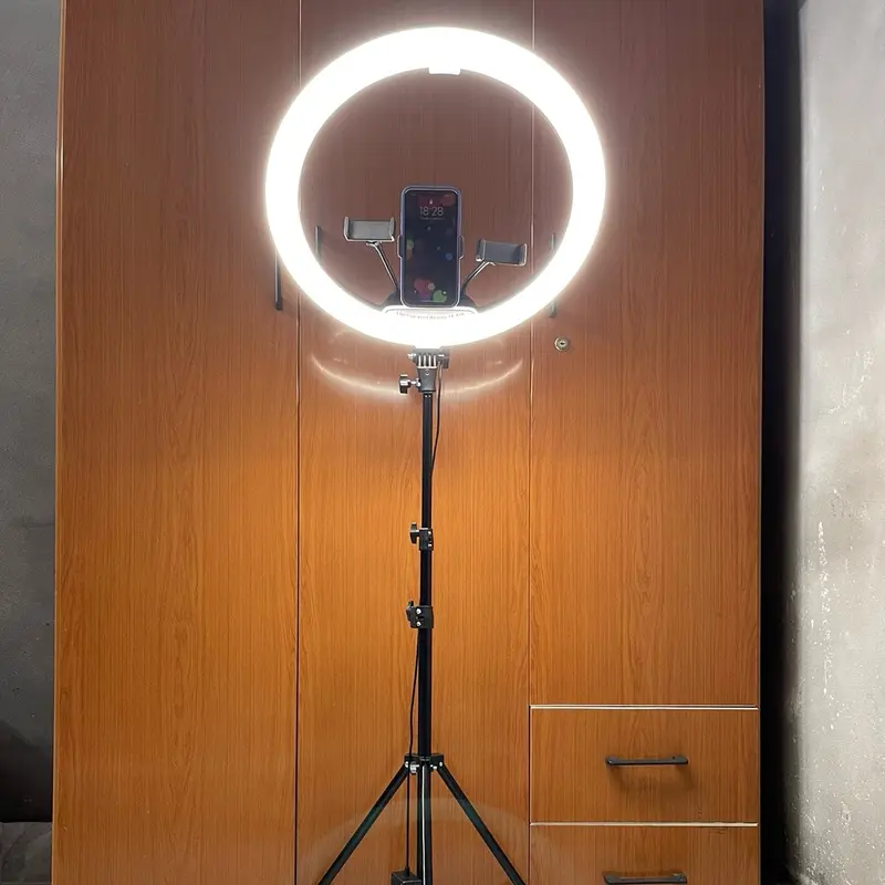 RL-18  [ Bảo Hành 6 tháng ] đèn spa, phun xăm, 45cm Rl-18 , nối mi, nặn mụn, hàng chính hãng. Đã gồm chân 2m1 đèn siêusáng Selfie Phụ Kiện đènngủ nấm Phone Giá Đỡ Điện Thoại 1