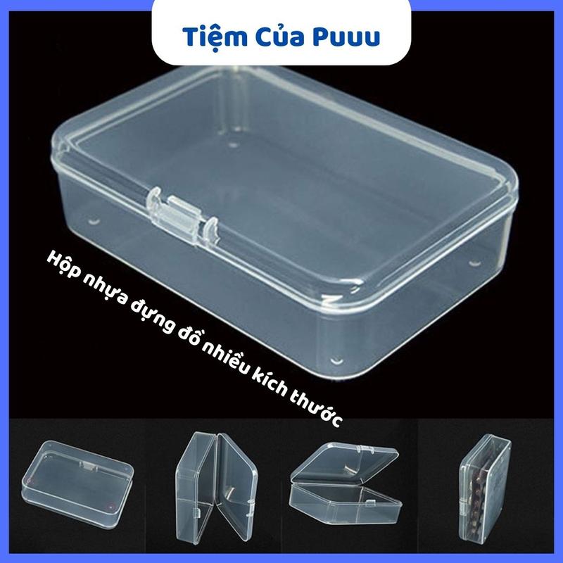  Set 5 Hộp Nhựa Trong Suốt Đựng Sticker Trang Sức Để Bàn Tiệm Của Pu 