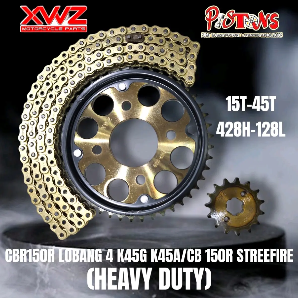 GEAR PKT  GIR SET CBR 150R LOBANG 4 K45G K45A CB 150R STREEFIRE SUPRA GTR150 CBR150R