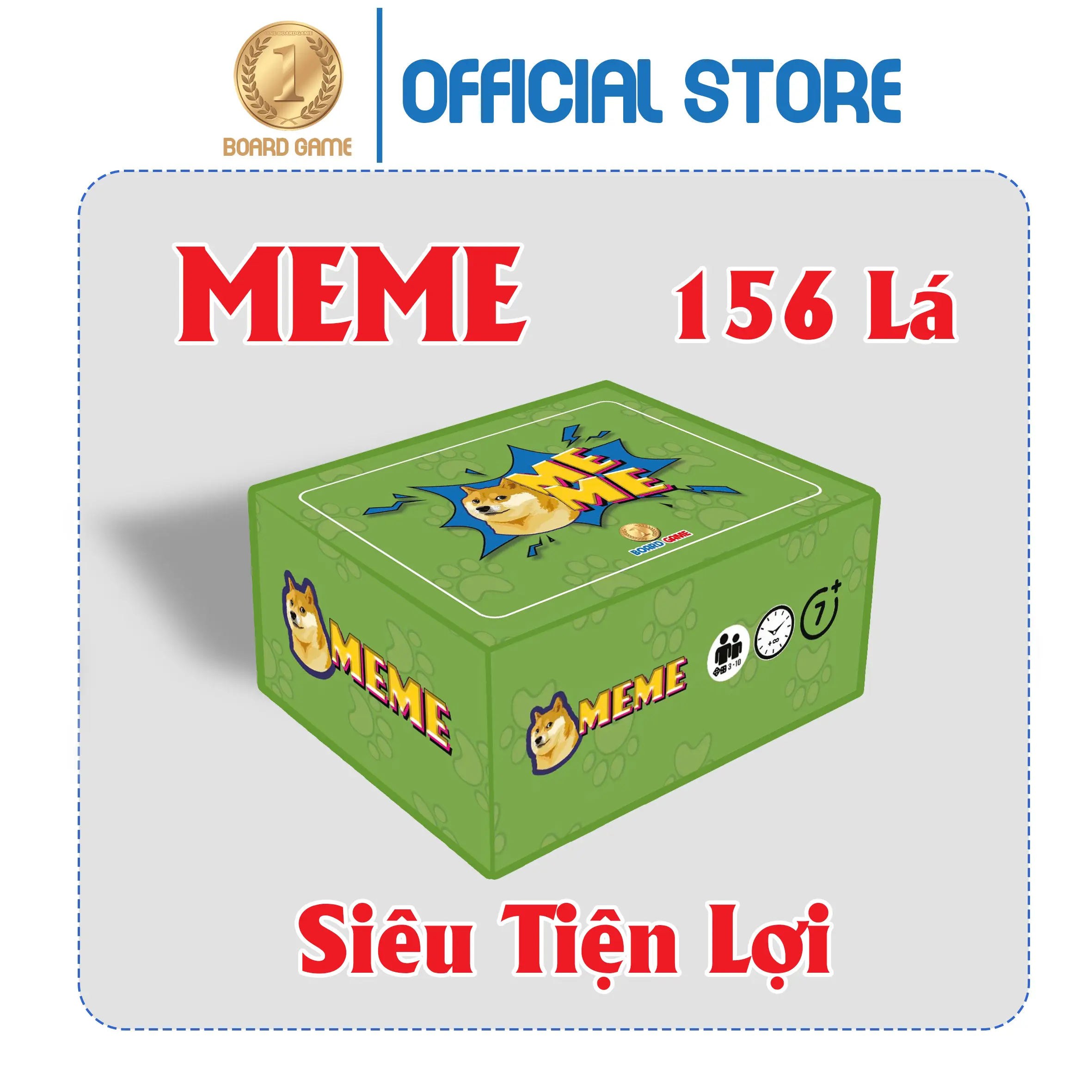 Bài MEME 156 Lá Cao Cấp Giấy Cứng TOP 1 BOARDGAME Bộ Bài Thẻ Bài
