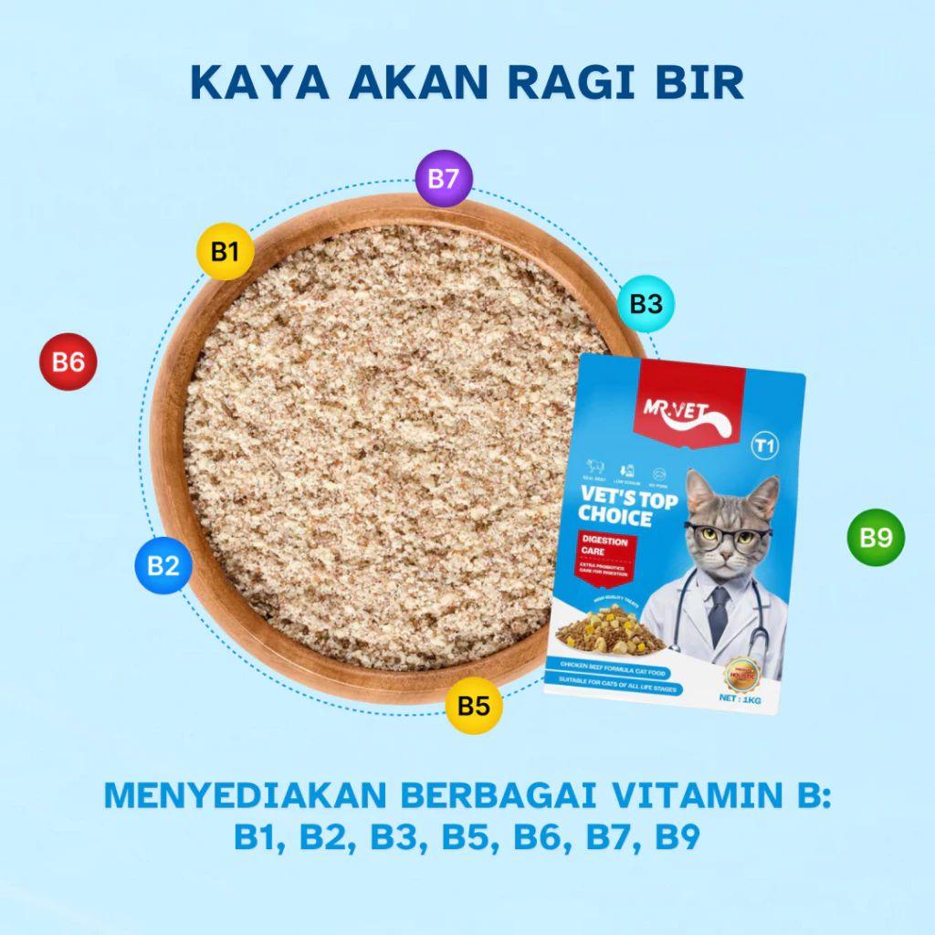 Mr.Vet - [LIVE 3KG] Makanan Kucing Dan Anjing Untuk Kesehatan menyeluruh T1,T2,T3,T4,G1,D1,E1,E2,E3