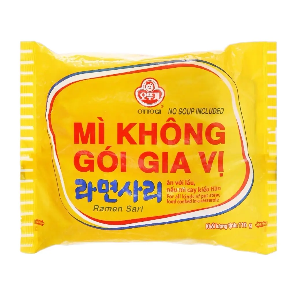 Mì không gia vị 110g Ottogi, mì cay, mì nấu mì cay, mì ăn lẩu