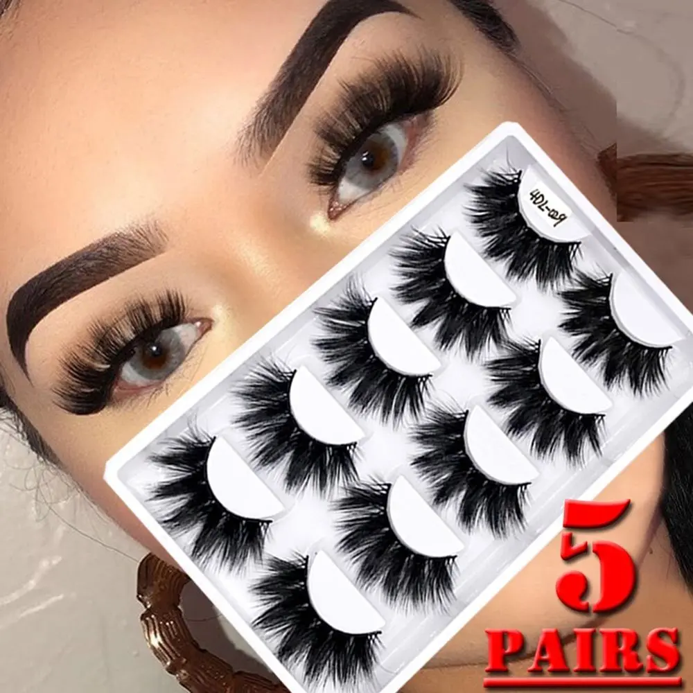 Cruelty-free Wispies Fluffy Natural Long Full Volume Thick Eye Lash Extension 4D  Faux Mink Hair False Eyelashes