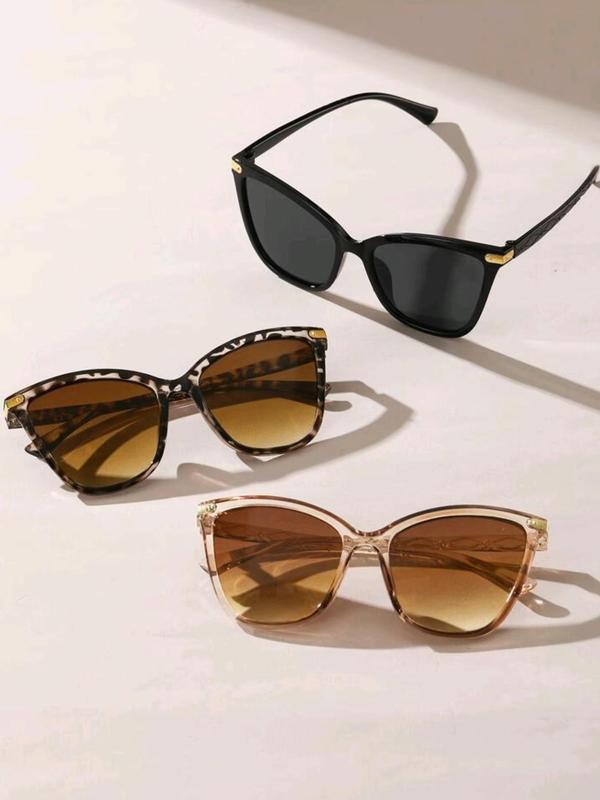 Unisex Square Frame Sunglasses, Simple Style Plain Color Sunglasses, Summer Outfits Trendy Casual Brown Sunglasses for Everyday Use, Modern Fashion Accessories for Outdoor Activities 4