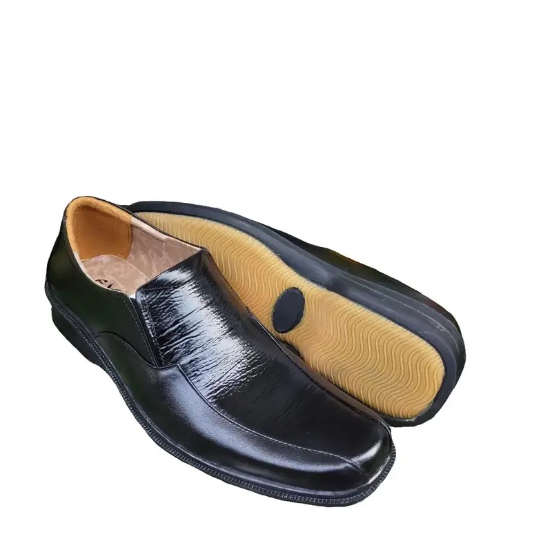 Sepatu devano fantofel pantofel  kerja kantor kulit pria Shoes Hitam 0