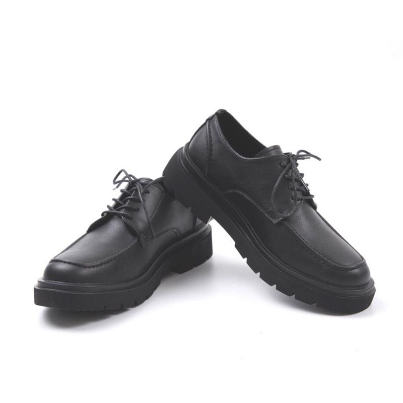 HSSHOP Giày tây nam CHUNKY DERBY cổ thấp kiểu công sở đế khâu chắc chắn Nhung giay don chunky derby t
