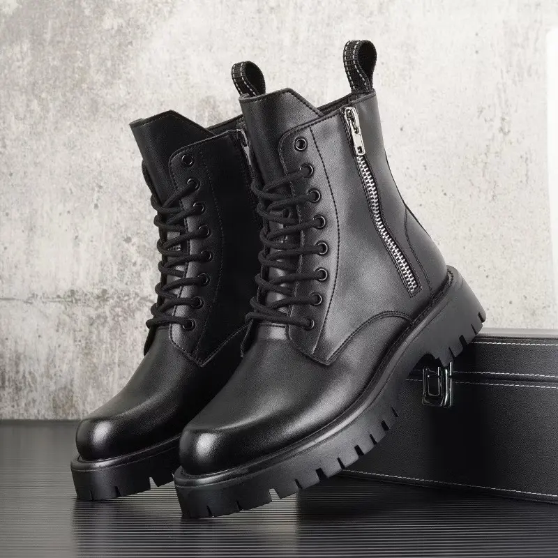 Giày cao cổ nam đốc MATIN Khâu Đế Cao Cấp Boots Cổ Cao Jean