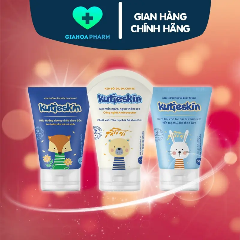 Kem bôi da cho bé Kutieskin giúp giảm mẩn ngứa, hăm tã, côn trùng cắn, chàm sữa, dưỡng ẩm da trẻ em [kuti, kutie, skin]