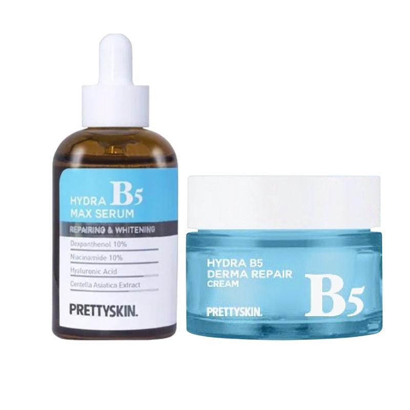 [PS. PRETTYSKIN.] Bộ Prettyskin B5 Serum Hydra Max B5 Serum Prettyskin 50ml & Kem dưỡng Hydra B5 Derma Repair Cream 52ml Hỗ trợ dưỡng trắng Cấp ẩm Làm dịu da